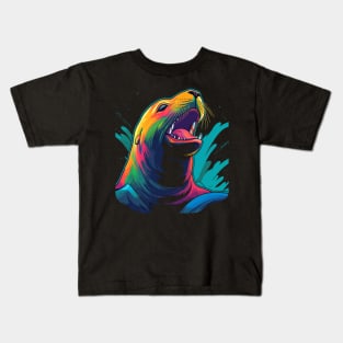 Sea Lion Smiling Kids T-Shirt